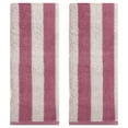 thumbnail image 1 of Unique Bargains Striped Cotton Hand Towel Set Soft Towels Purple 13" x 29" -2 Piece, 1 of 5