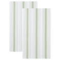thumbnail image 1 of Unique Bargains Striped Cotton Kitchen Towels Green 26" x 18", 1 of 8