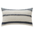 thumbnail image 1 of Unique Bargains Striped Decorative Throw Pillow Covers Pack of 1 Navy Blue 12" x 20", 1 of 6