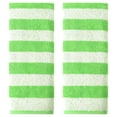 thumbnail image 1 of Unique Bargains Striped Hand Towels Absorbent Soft Towel for Kitchen Green 2-Piece, 1 of 5