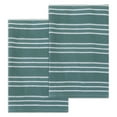 thumbnail image 1 of Unique Bargains Striped Kitchen Towels Soft Cotton Dish Towels for Kitchen 26 x 18 Inch Green 2pk, 1 of 7