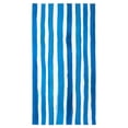 thumbnail image 1 of Unique Bargains Striped Lightweight Quick Dry Absorbent Beach Towel Blue 63" x 31", 1 of 7