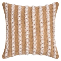 Unique Bargains Striped Linen Throw Pillow Covers Decorative Cushion Cases Brown