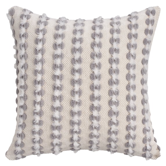 Unique Bargains Striped Linen Throw Pillow Covers Decorative Cushion Cases Grey