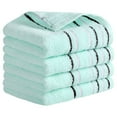 thumbnail image 1 of Unique Bargains Striped Pattern Absorbent Hand Towels Blue 4-Piece 13" x 27", 1 of 5