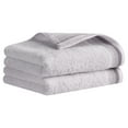 thumbnail image 1 of Unique Bargains Striped Pattern Absorbent Hand Towels Grey 2-Piece 14" x 30", 1 of 5