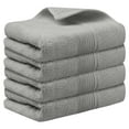 thumbnail image 1 of Unique Bargains Striped Pattern Cotton Hand Towels Highly Absorbent and Quick Dry Towels Grey 4, 1 of 8