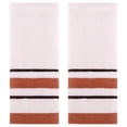 thumbnail image 1 of Unique Bargains Striped Set of 2 Absorbent Soft Hand Towels Beige, 1 of 4
