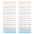 thumbnail image 1 of Unique Bargains Striped Soft Hand Towel 4 Pcs Blue/Beige 13" x 27"/13" x 29", 1 of 5