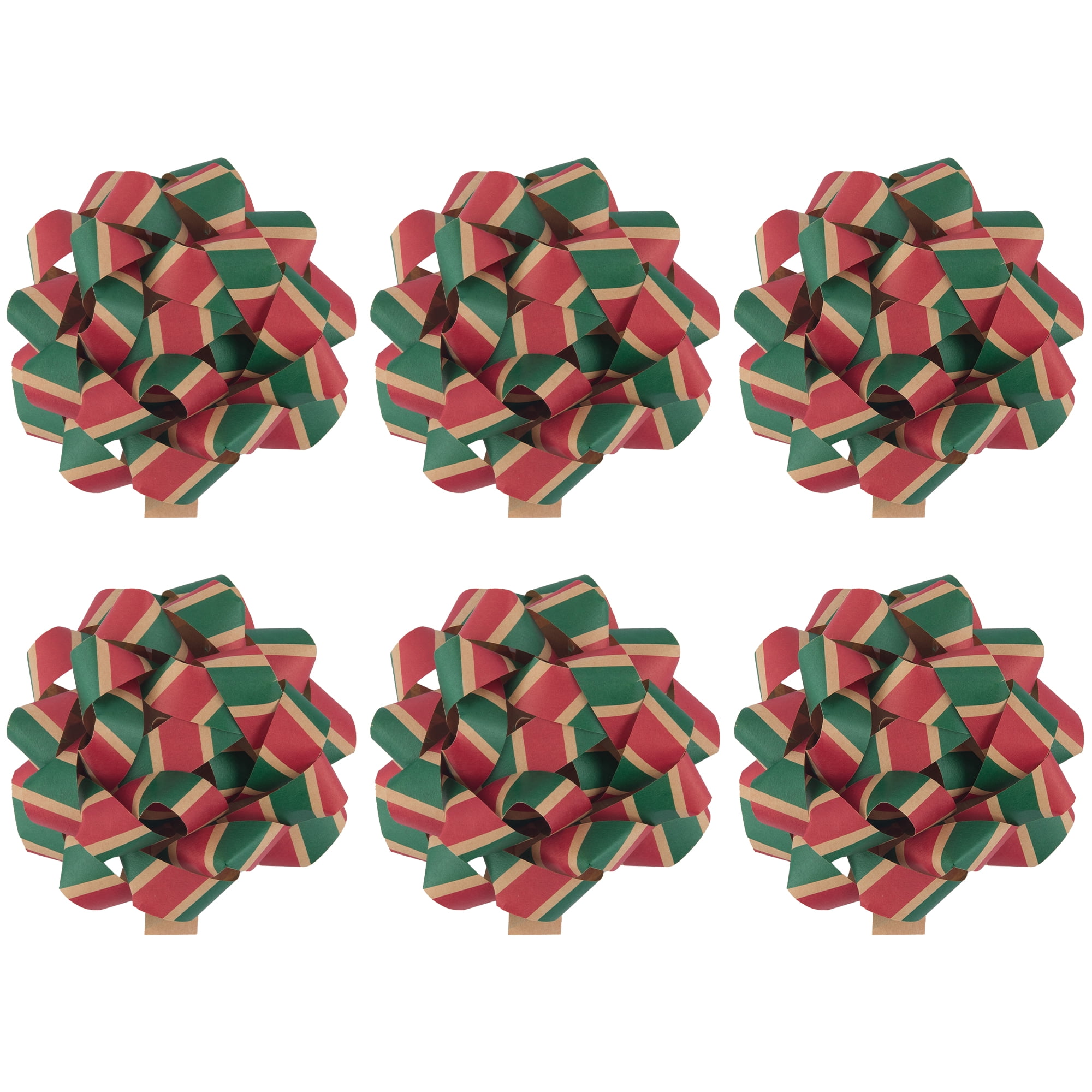 Unique Bargains Striped and Star Patterned Gift Wrapping Bow for All Occasions Multicolor