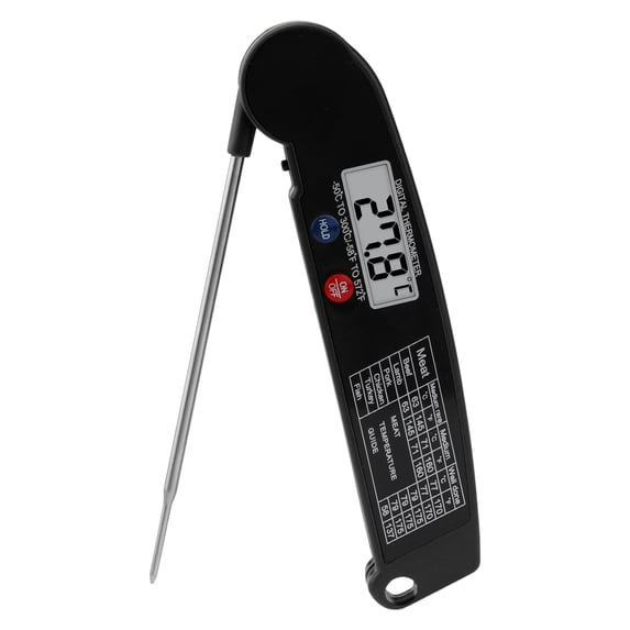 Unique Bargains Strong Plastic Digital Meat Thermometer Black 10.4x1.6x0.6 in