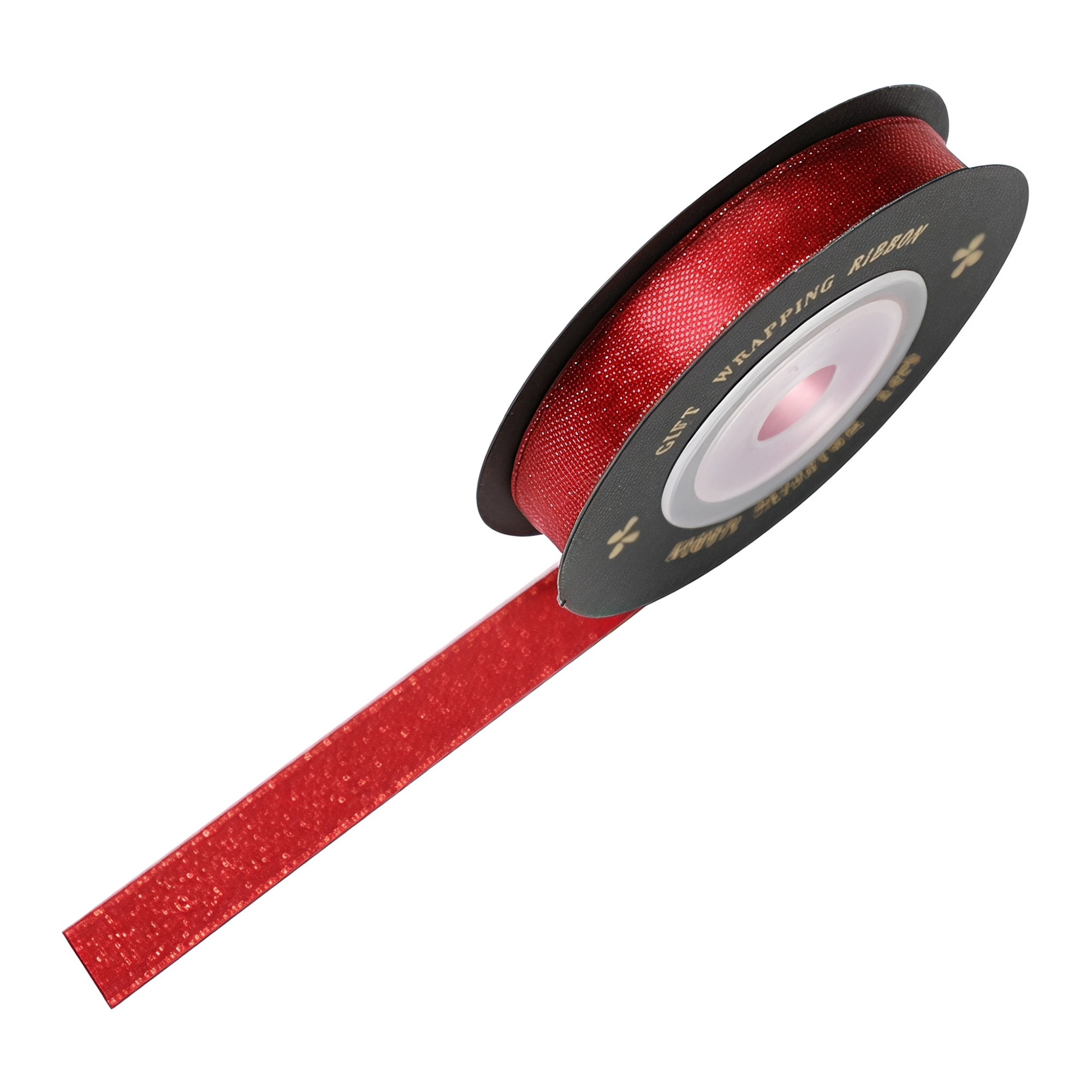 Unique Bargains Structural Woven Edge Trim Decorative Ribbon for Gift Wrapping Red