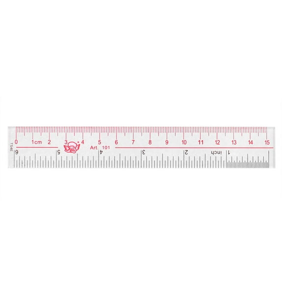 Unique Bargains Plastic 15cm 6 inch Range Straight Ruler Measuring Tool Clear