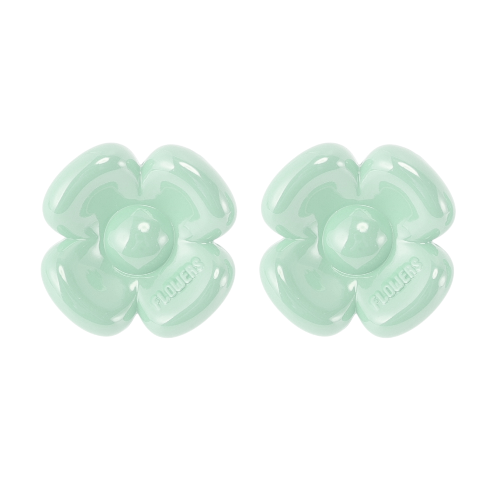 Unique Bargains Stylish Flower Shoelace Charms 1 Pair Light Green