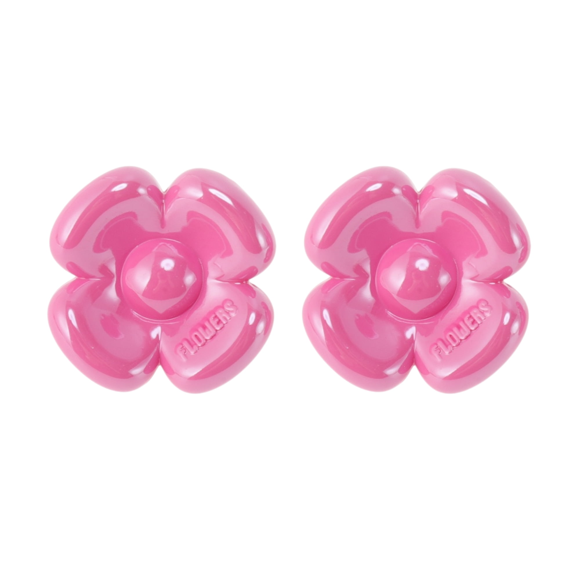Unique Bargains Stylish Flower Shoelace Charms 1 Pair Rose Red
