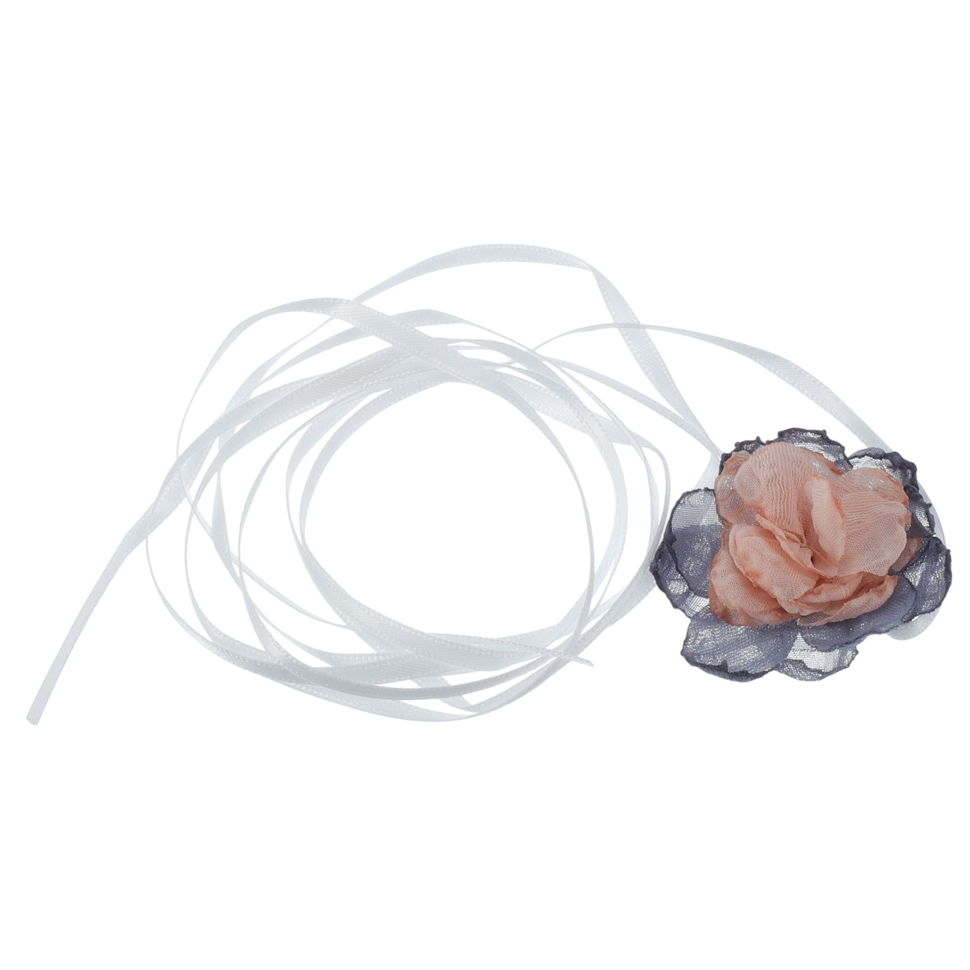 Unique Bargains Stylish Flowers Choker Necklace Pink, Blue