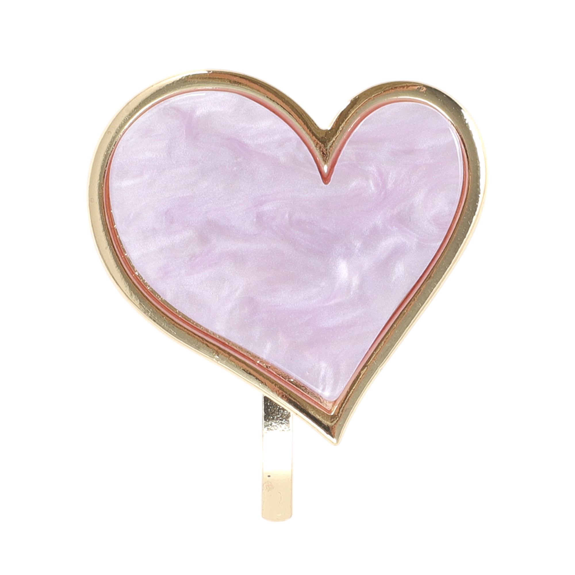 Unique Bargains Stylish Heart Design Ponytail Buckle Hair Clip Purple