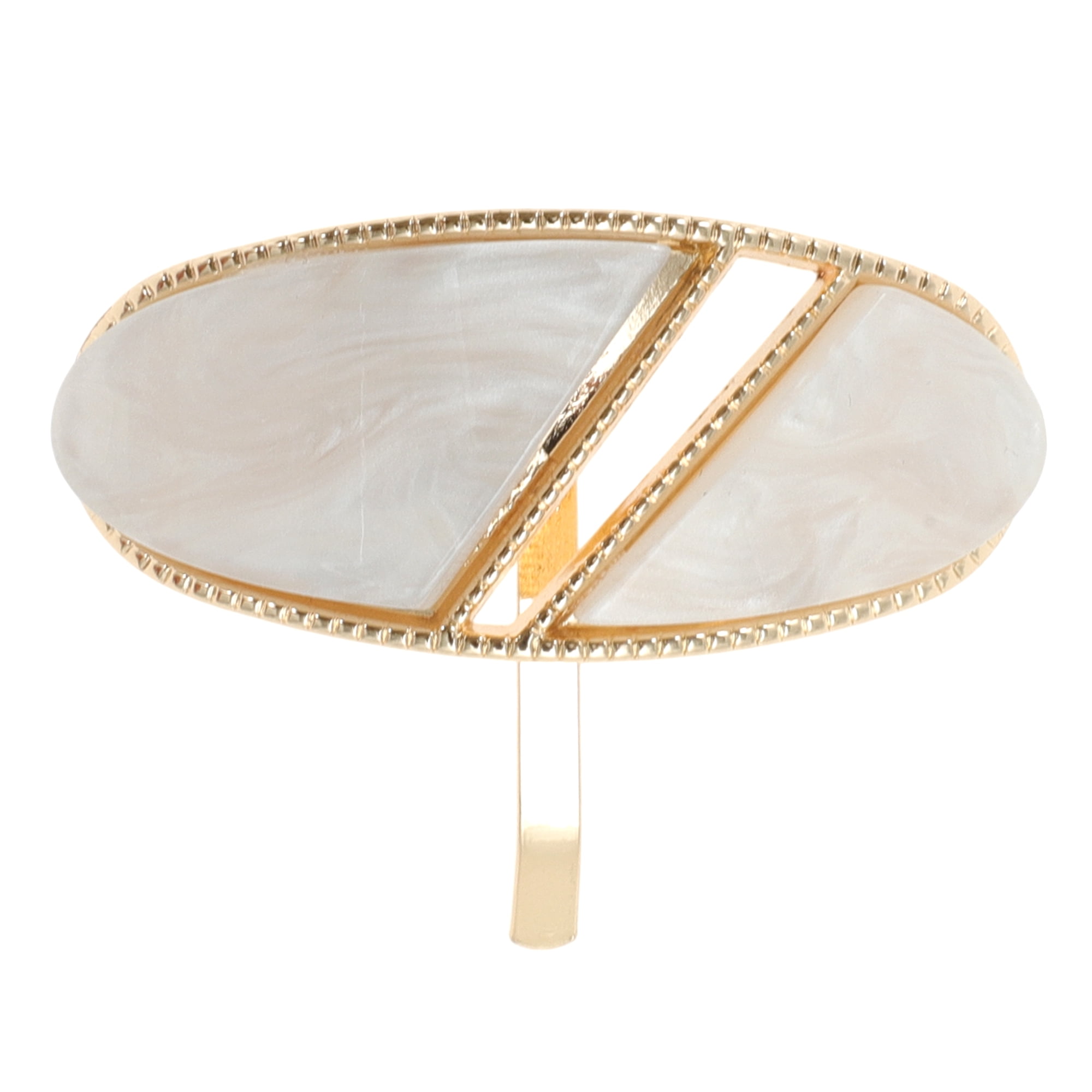 Unique Bargains Stylish Hollow Out Ponytail Buckle Hair Clip for Women 1 Pc Beige