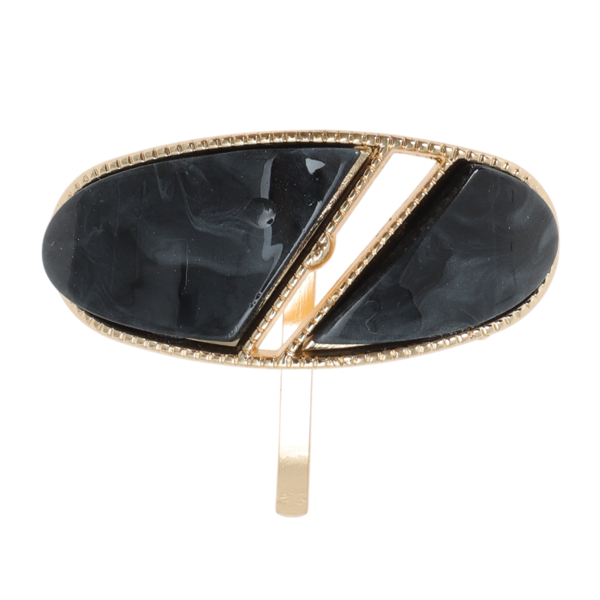 Unique Bargains Stylish Hollow Out Ponytail Buckle Hair Clip for Women 1 Pc Black