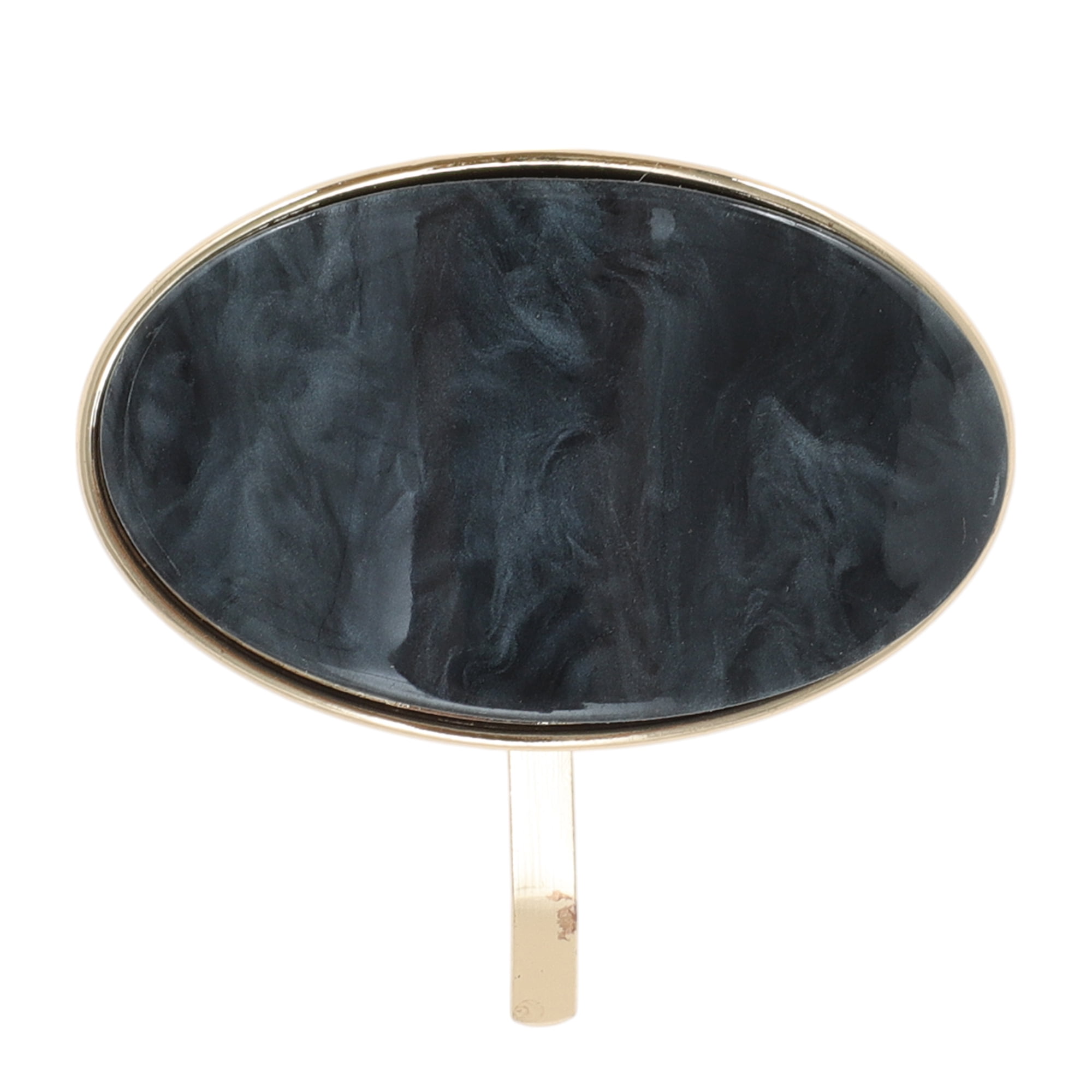 Unique Bargains Stylish Oval Ponytail Buckle Hair Clip for Women 1 Pc Black