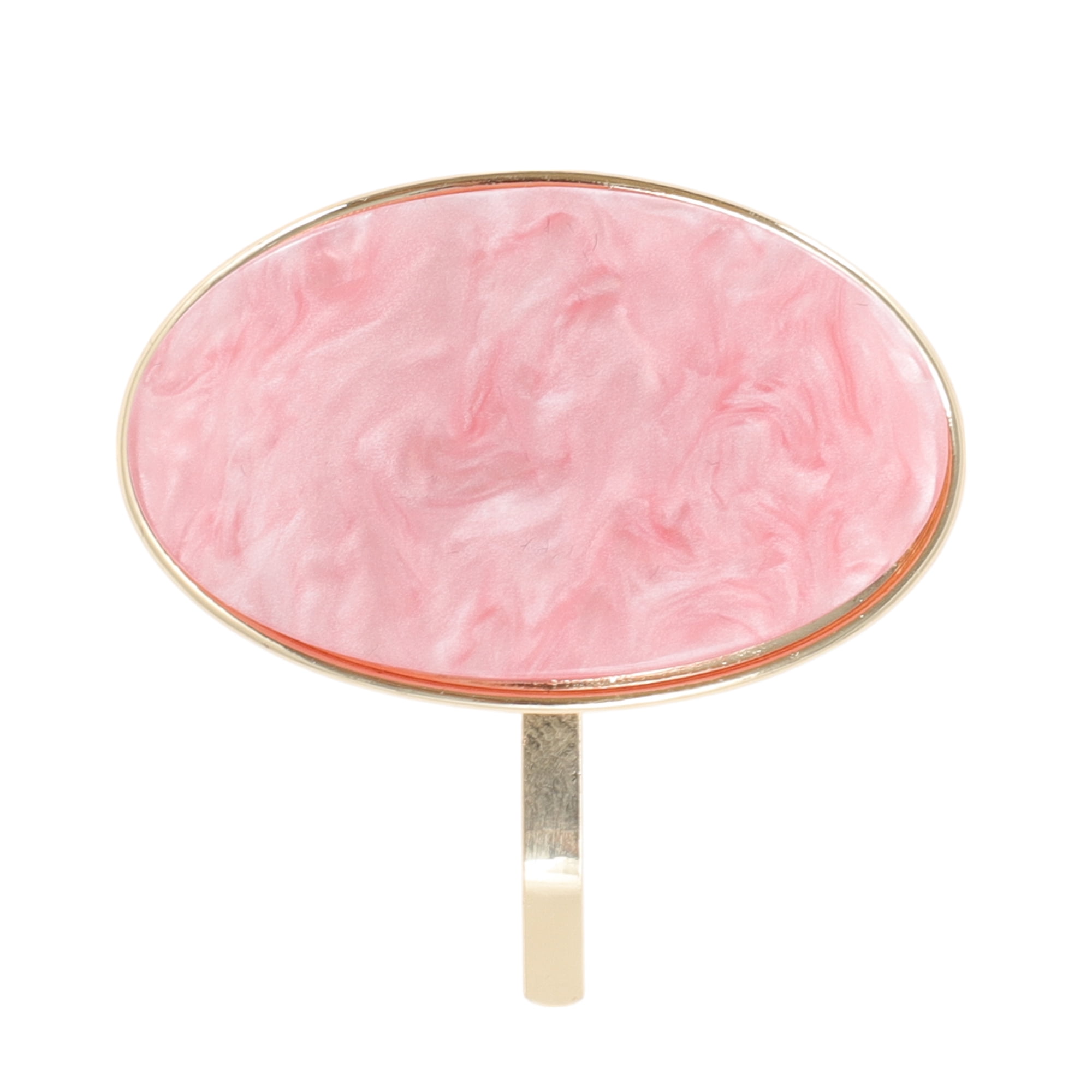 Unique Bargains Stylish Oval Ponytail Buckle Hair Clip for Women 1 Pc Pink