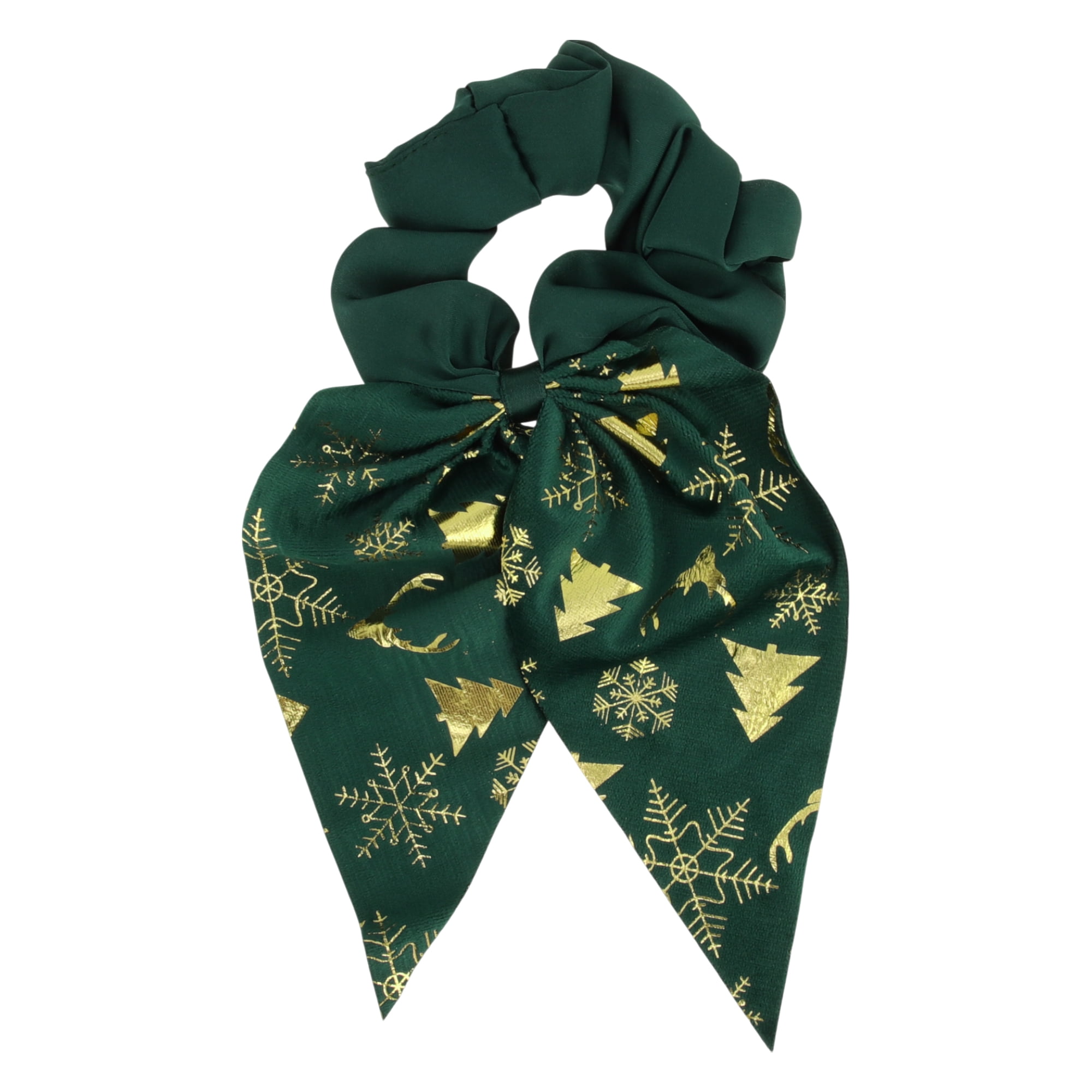 Unique Bargains Stylish Ribbon Hair Elastics Ties for Daily Use Occasions Green