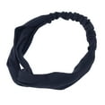 thumbnail image 1 of Unique Bargains Stylish Simple Solid Elastic Cross Headwrap Navy Blue, 1 of 6