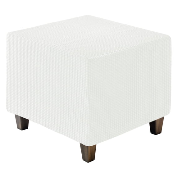 Unique Bargains Stylish Square Jacquard Slipcover White 23.6"–29.9" x 13.8"–17.7"