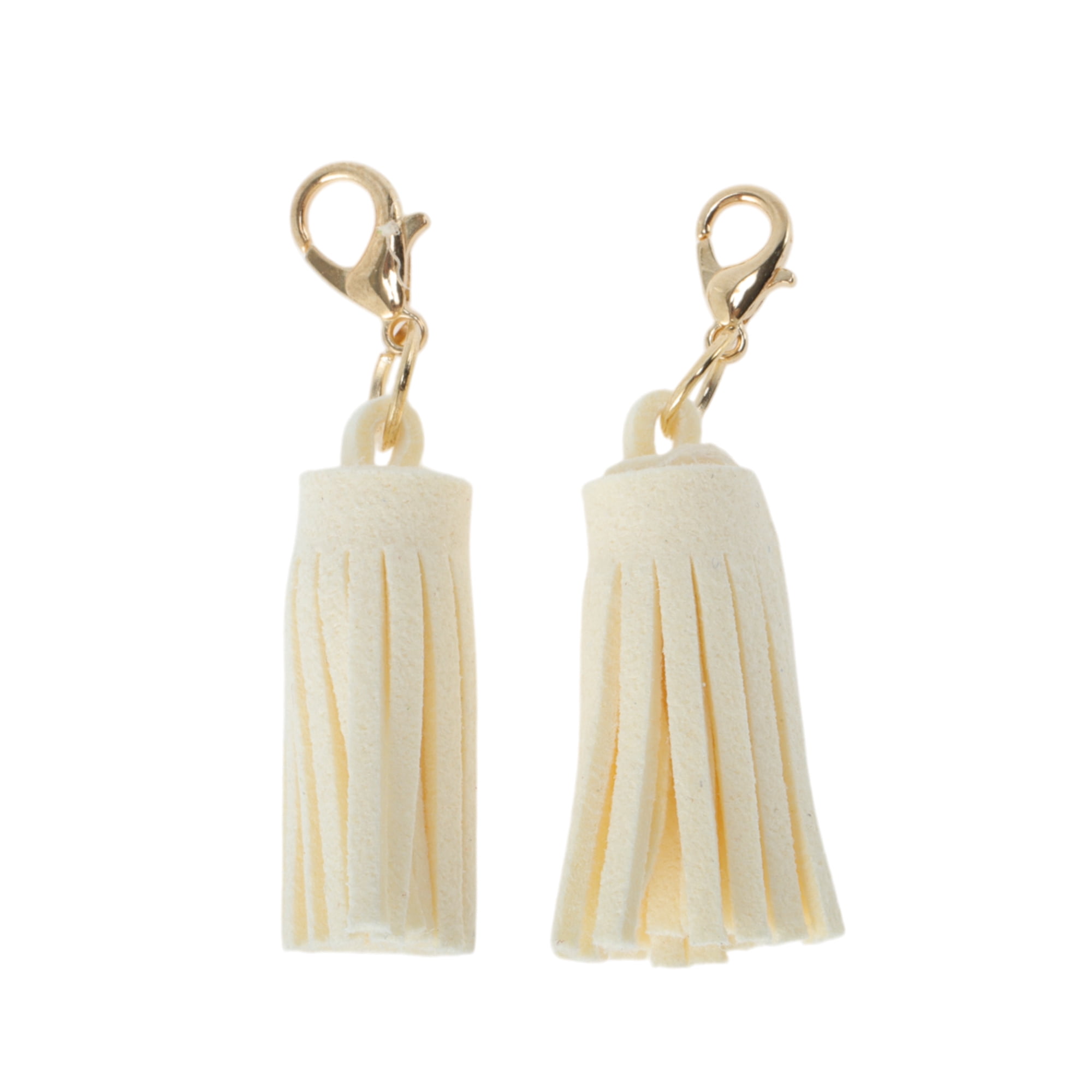 Unique Bargains Stylish Tassels Shoelace Charms for Footwear Customization Beige