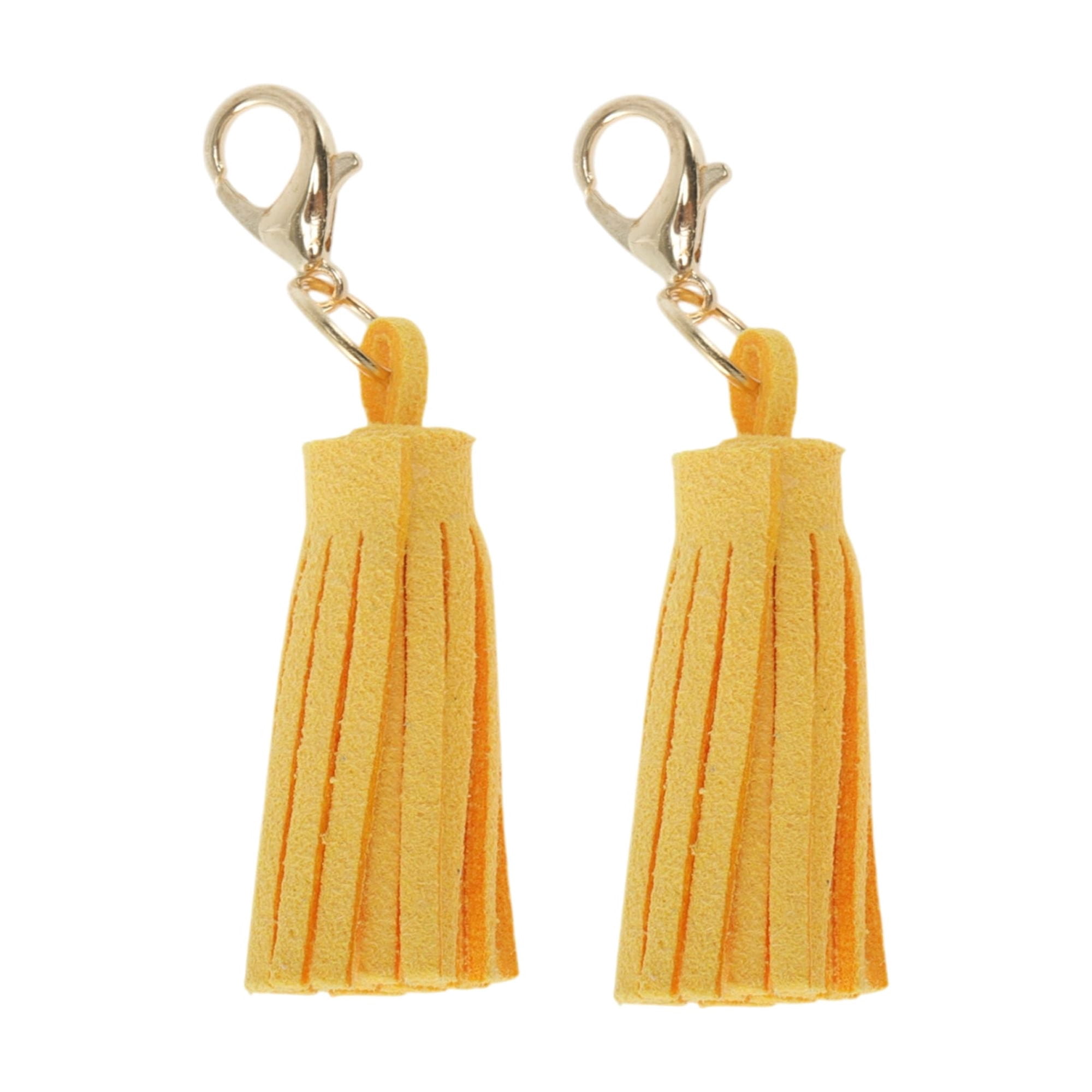 Unique Bargains Stylish Tassels Shoelace Charms for Footwear Customization Yellow