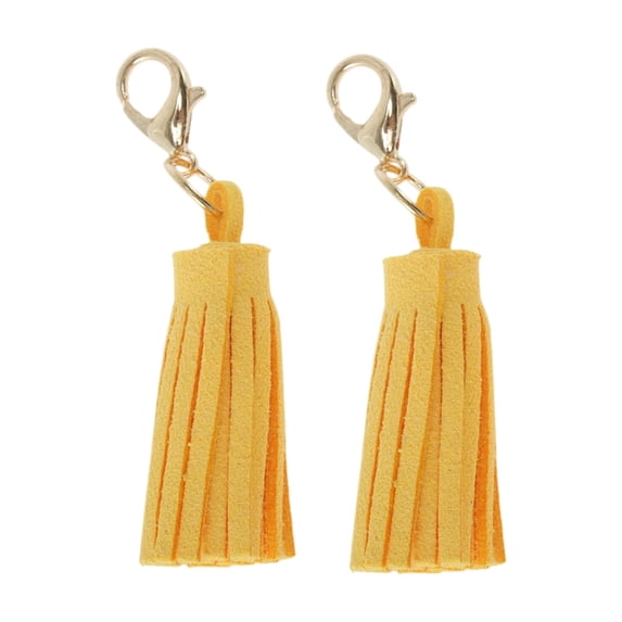 Unique Bargains Stylish Tassels Shoelace Charms for Footwear Customization Yellow