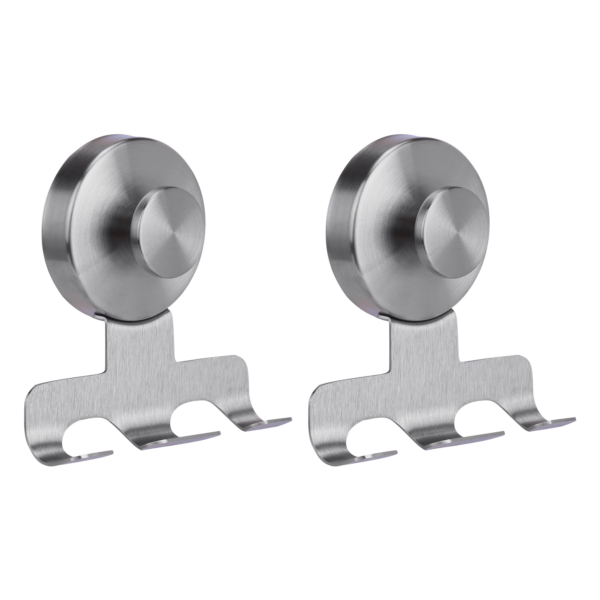 Unique Bargains Suction Cup Hooks for Shower 2-Pack Wall Hooks for Hanging Black
