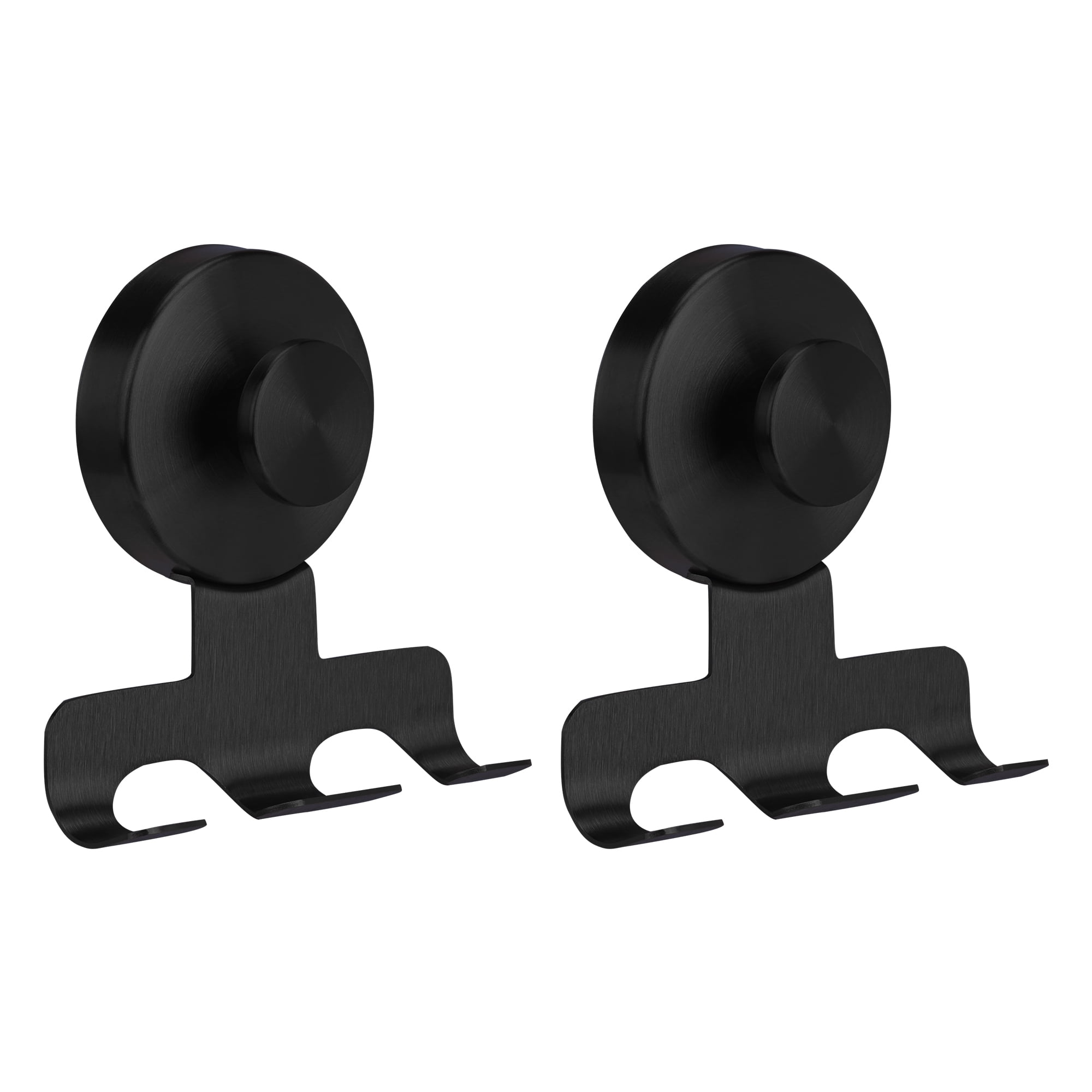 Unique Bargains Suction Cup Hooks for Shower 2-Pack Wall Hooks for Hanging Silver