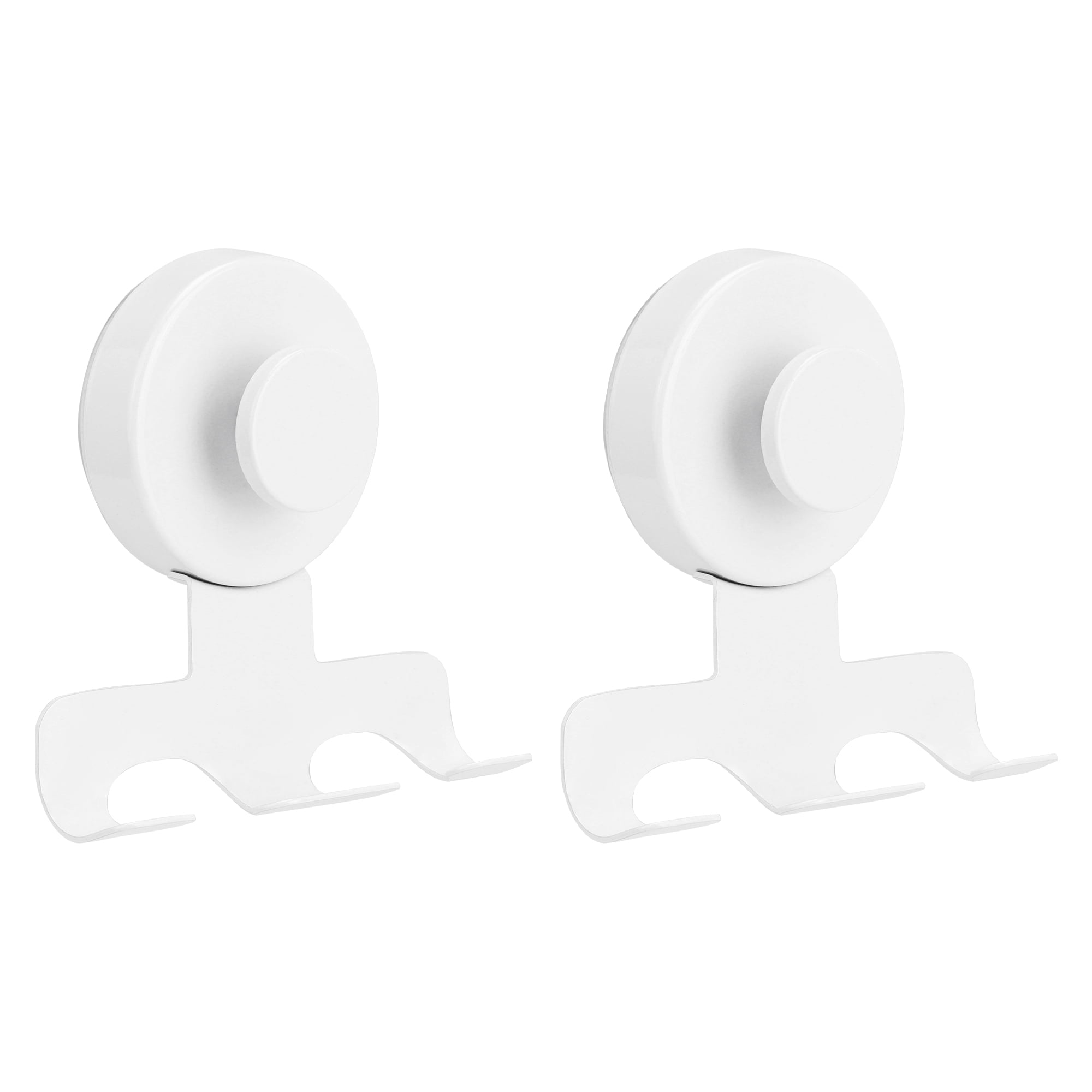 Unique Bargains Suction Cup Hooks for Shower 2-Pack Wall Hooks for Hanging White