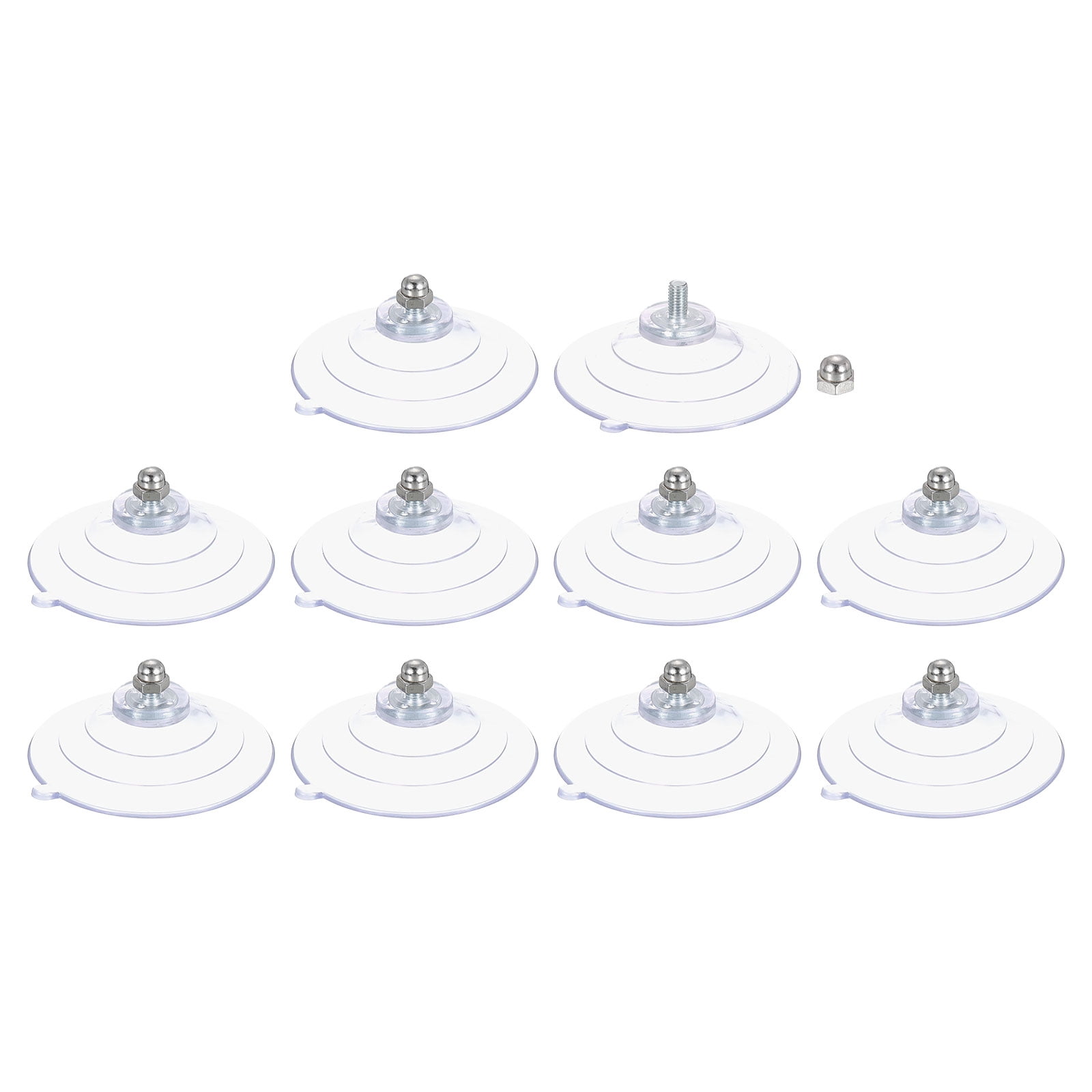 Unique Bargains Suction Cups for Glass Hooks Strong Hold 2.4"