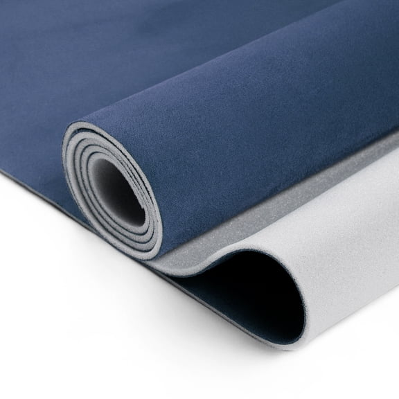 Unique Bargains Suede Fabric 160G Headliner Fabric 59.84"L x 59.84"W Interior Trim DIY Roof Repair Replacement Foam Backing for Car RV SUV Automotive Blue 1 Pcs