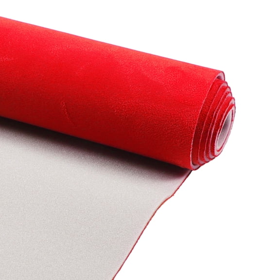 Unique Bargains Suede Fabric 160G Headliner Fabric 90.16" L x 59.84" W Interior Trim DIY Roof Repair Replacement Foam Backing for Car RV SUV Automotive Red 1 Pcs