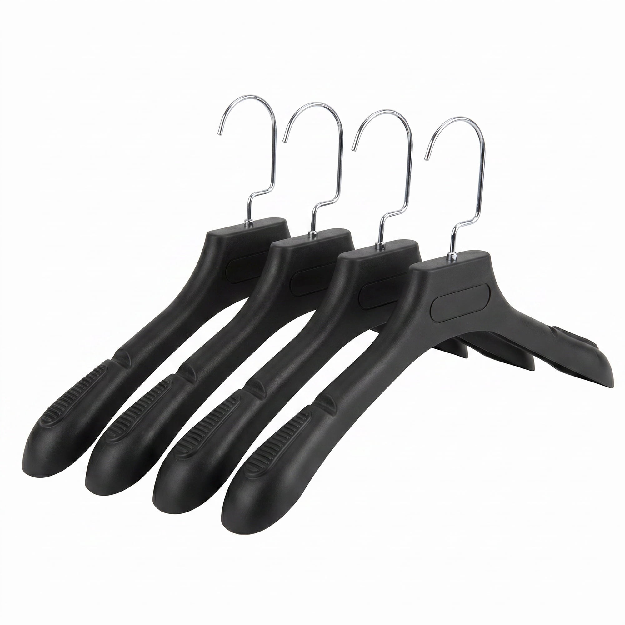 Unique Bargains Durable Suit Hangers Set of 4 Hangers for Coats 15.4"x25" Black A