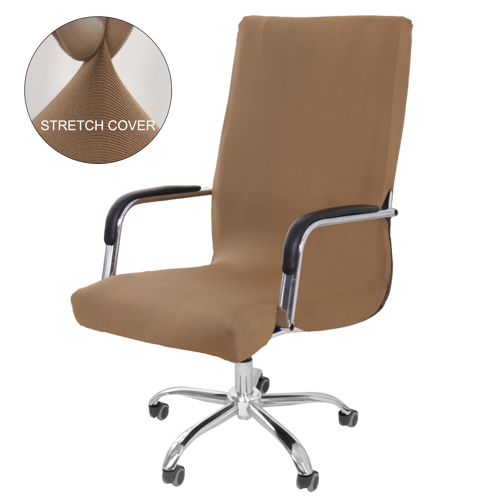 Unique Bargains Swivel Stretch Computer Chair Cover Brown Walmart