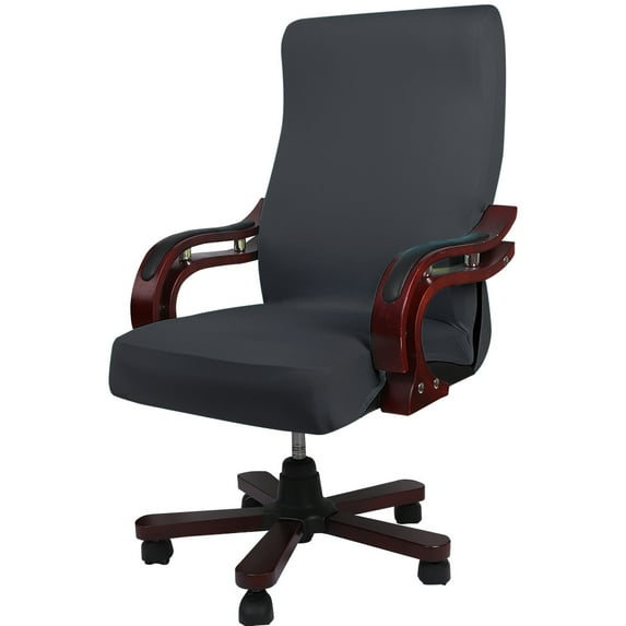 Unique Bargains Swivel Stretch Computer Chair Cover Slipcovers Gray