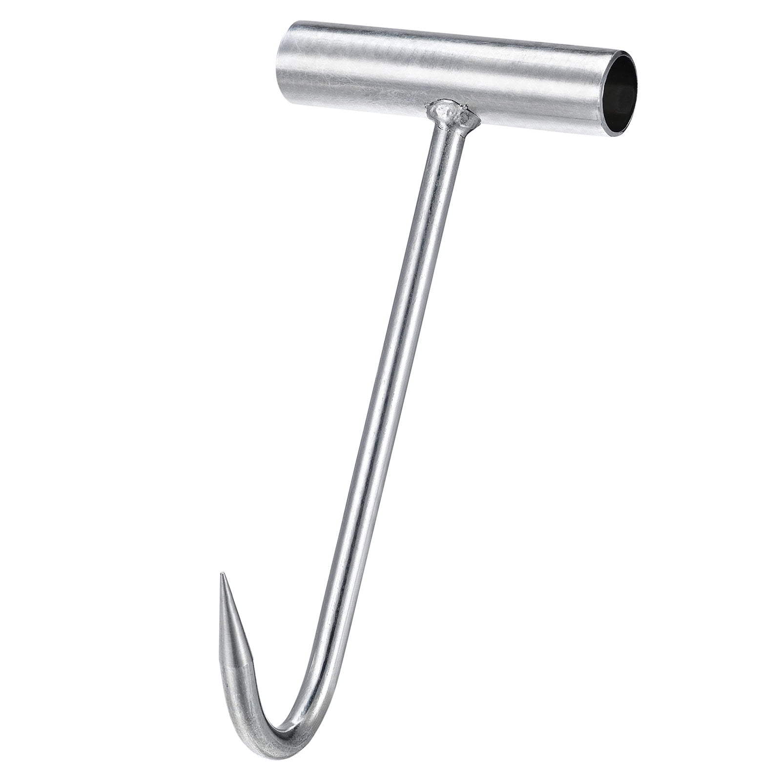 Unique Bargains T-Handle Meat Boning Hook Galvanized T Hooks for Butcher Shop 200mm 1Pc
