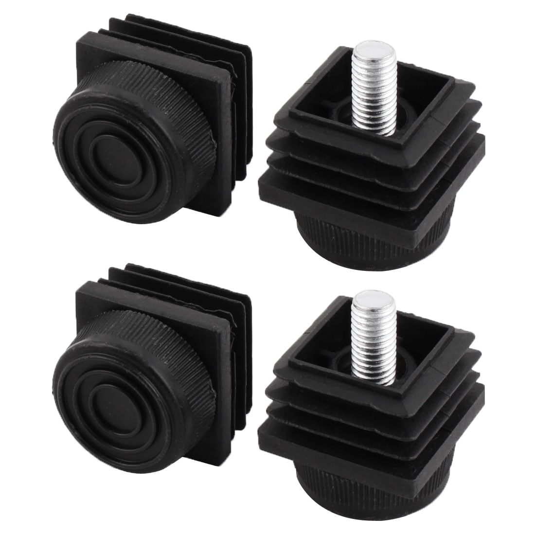 Unique Bargains Table Adjustable Leveling Foot Square Insert 30mm x 30mm 4 Sets