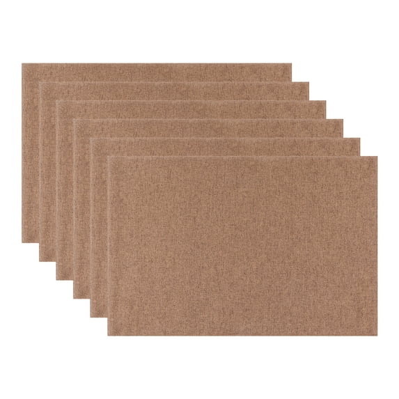 Unique Bargains Table Placemats 6 Pcs Polyester Placemats for Dining Table Decor Coffee