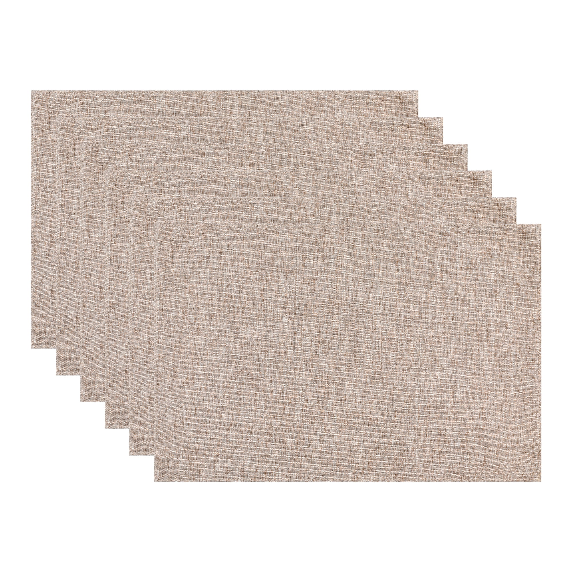 Unique Bargains Table Placemats 6 Pcs Polyester Placemats for Dining Table Decor Khaki 18"x12"