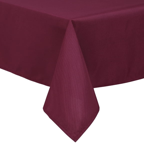 Unique Bargains Tablecloth Washable Polyester Table Protector Burgundy 83" x 59"