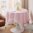 thumbnail image 1 of Unique Bargains Tablecloths with Tassel for Multiple Use Pink 47.2"x33.5", 1 of 6