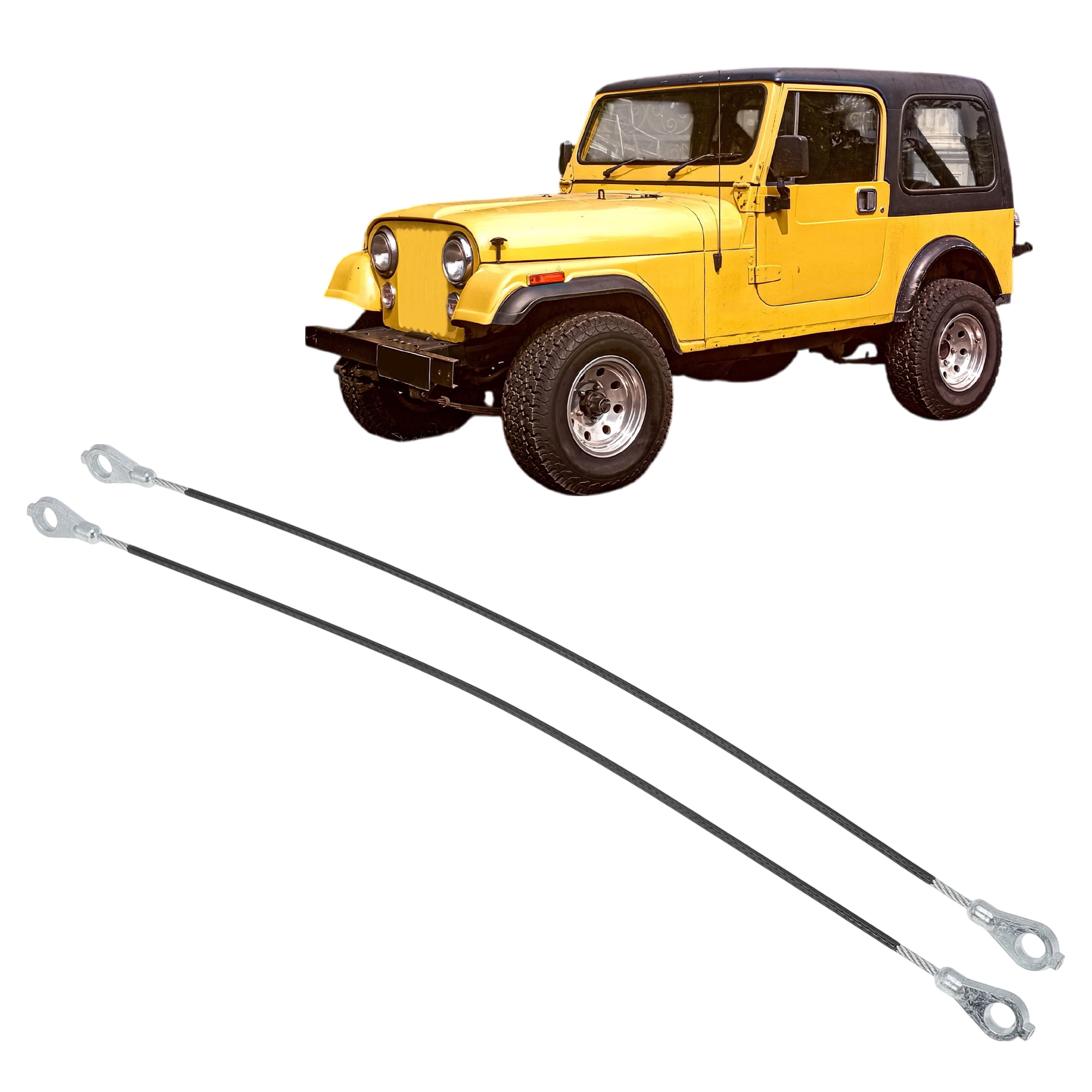 Unique Bargains Tailgate Support Cables for Jeep CJ Series CJ7 1976-1986 Scrambler