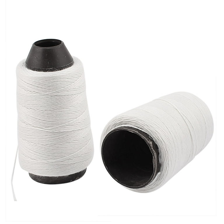Unique Bargains Tailoring Crafting Cotton Line DIY Clothing Sewing Thread  Spool Reel White 2pcs for Crochet and Knitting 
