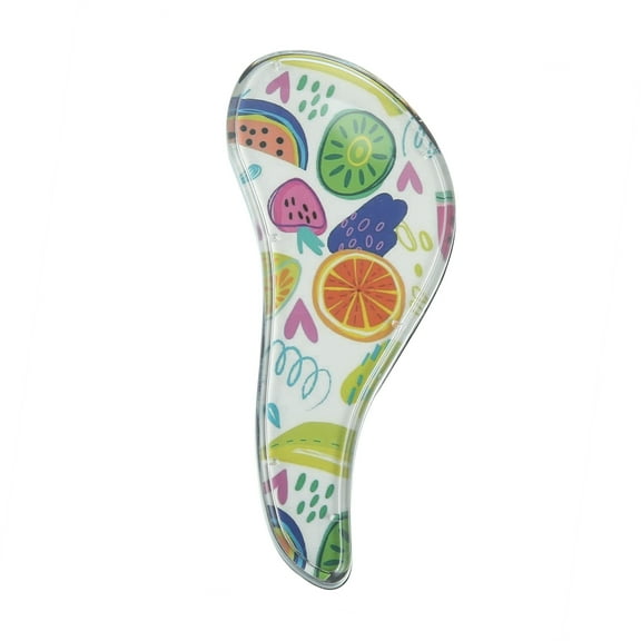 Unique Bargains Tangle Shower Hair Magic Handle Detangling Brush Comb Orange Pattern