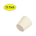 thumbnail image 1 of Unique Bargains Tapered Shaped Solid Rubber Stopper for Lab Tube Stopper 0.87inch x 1.14inch x 1.1inch White 15Pcs, 1 of 5
